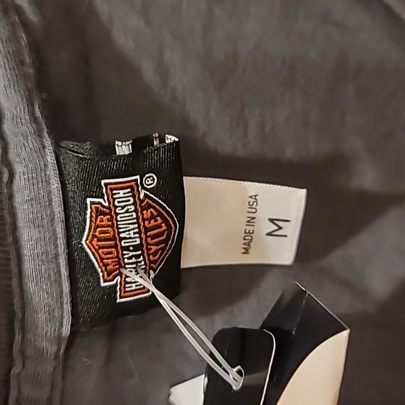 Harley-Davidson Charcoal Tee with Blue Graphic, Womens Size M, NWT - Picture 4 of 6